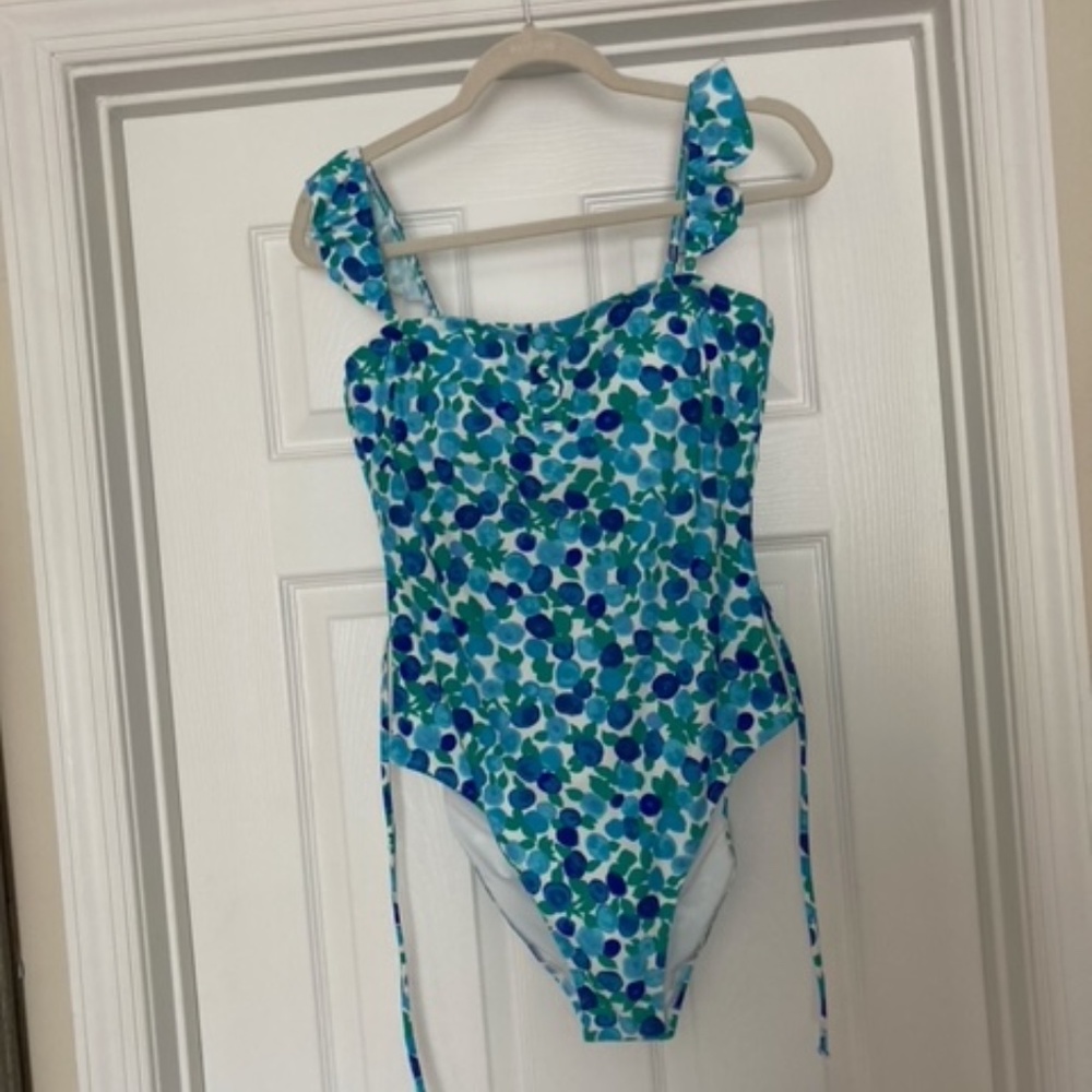 J. Crew Ruffle Strap One-Piece Swimsuit